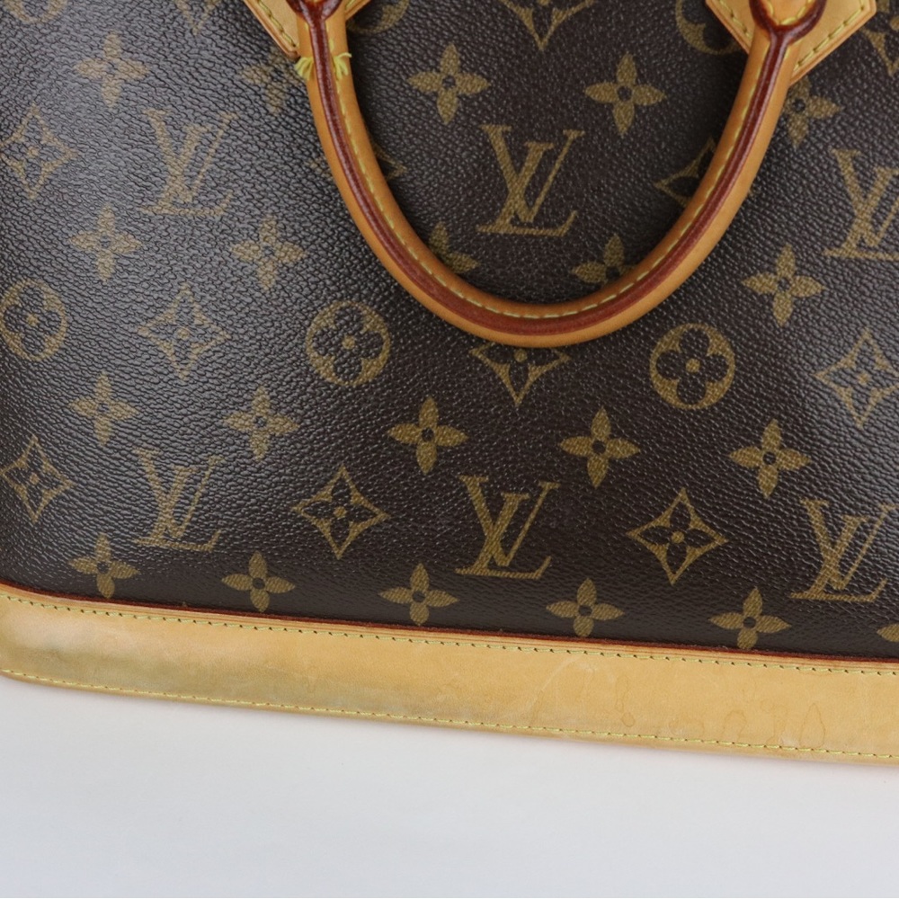 Louis Vuitton Alma MM Monogram Canvas Leather Satchel - Picture 8 of 15